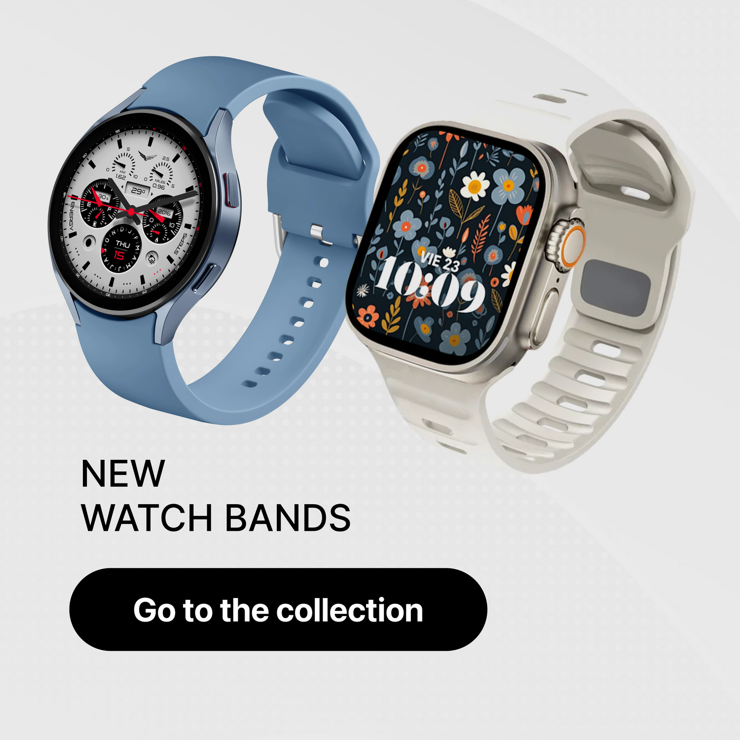 Premium watch bands for Apple Watch, Samsung, Google Pixel, etc