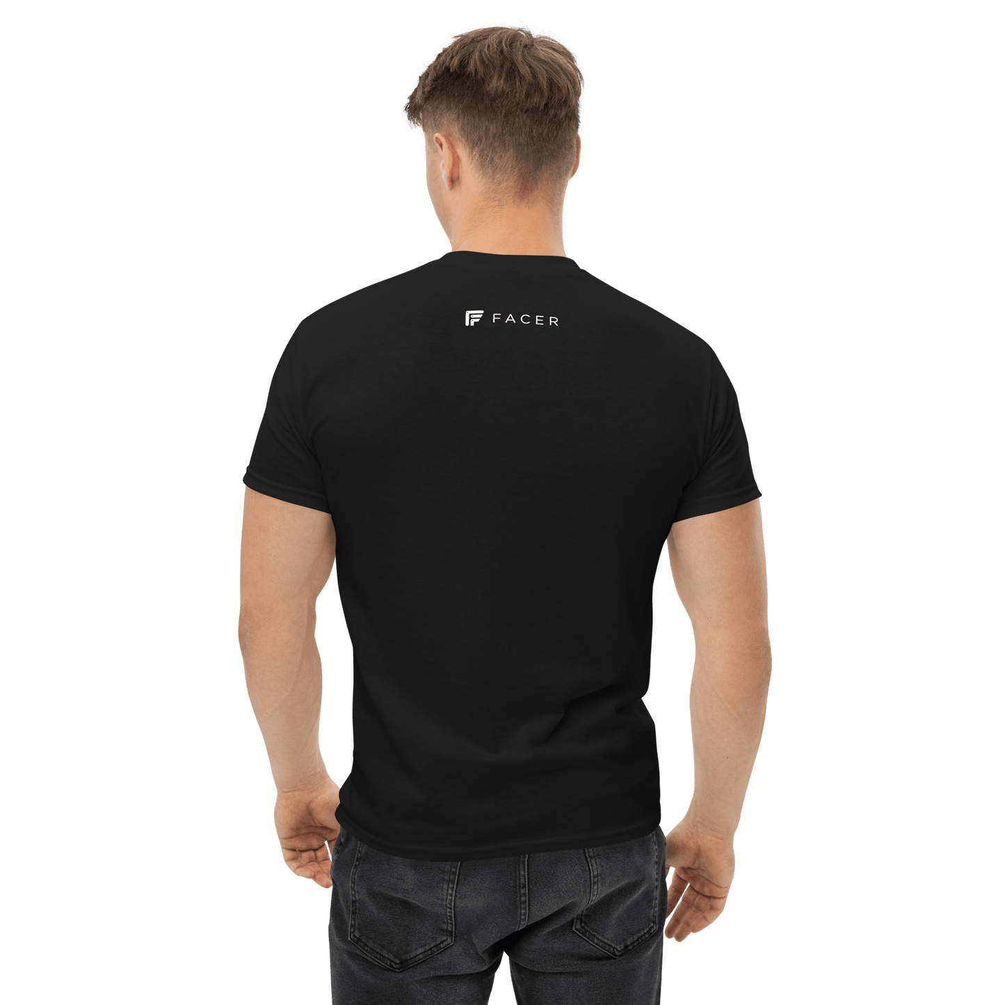 Facer classic T-shirt for men - Small color logo - Facer Store – Premium Watch Bands for Smartwatches