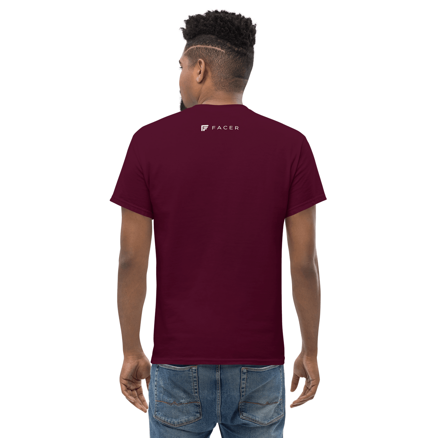 Facer classic T-shirt for men - White logo - Facer Store – Premium Watch Bands for Smartwatches