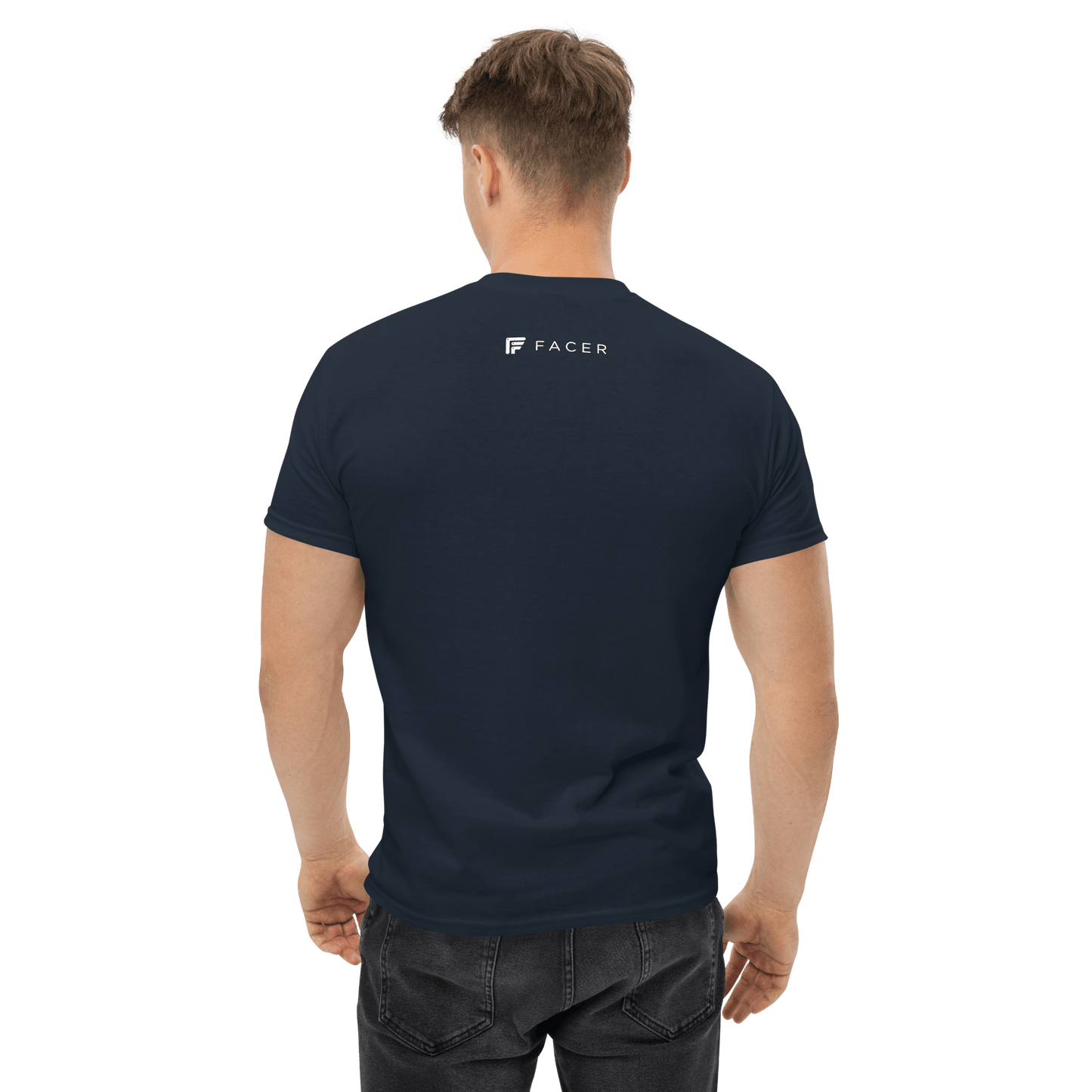 Facer classic T-shirt for men - Small color logo - Facer Store – Premium Watch Bands for Smartwatches