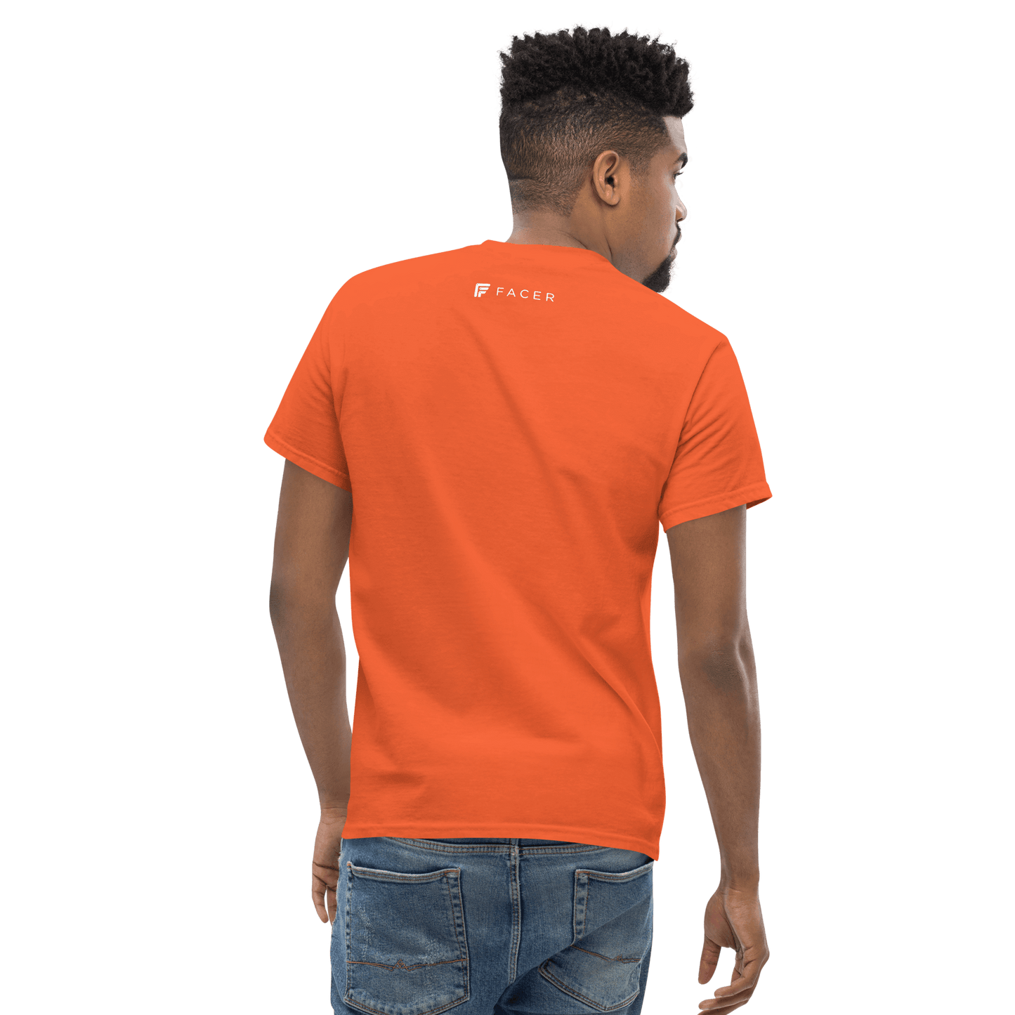 Facer classic T-shirt for men - White logo - Facer Store – Premium Watch Bands for Smartwatches