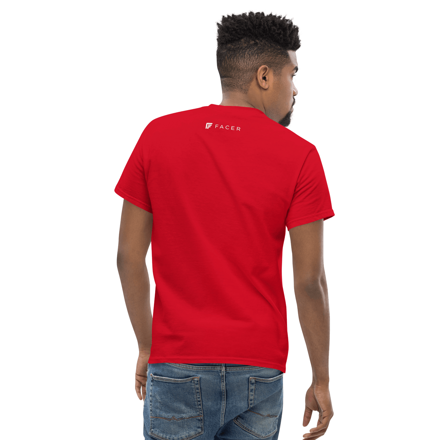 Facer classic T-shirt for men - White logo - Facer Store – Premium Watch Bands for Smartwatches
