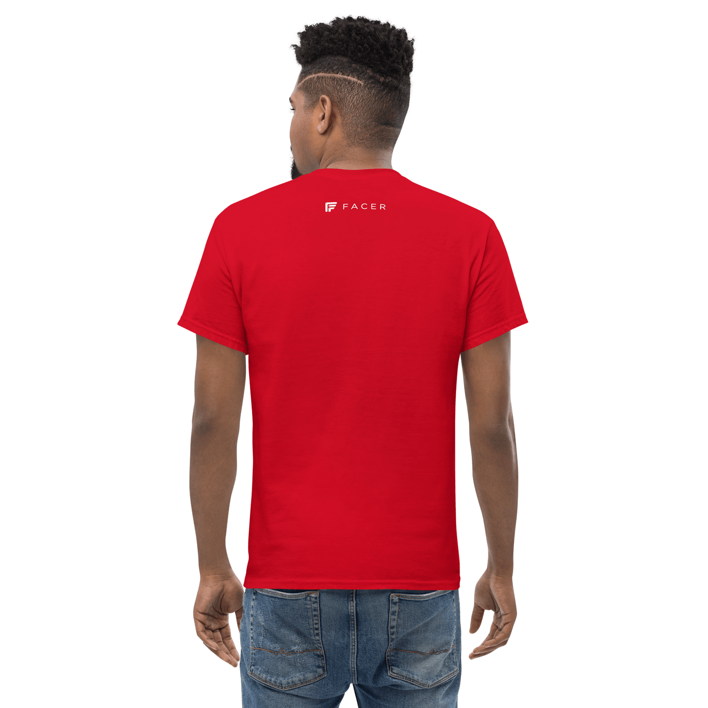 Facer classic T-shirt for men - White logo - Facer Store – Premium Watch Bands for Smartwatches