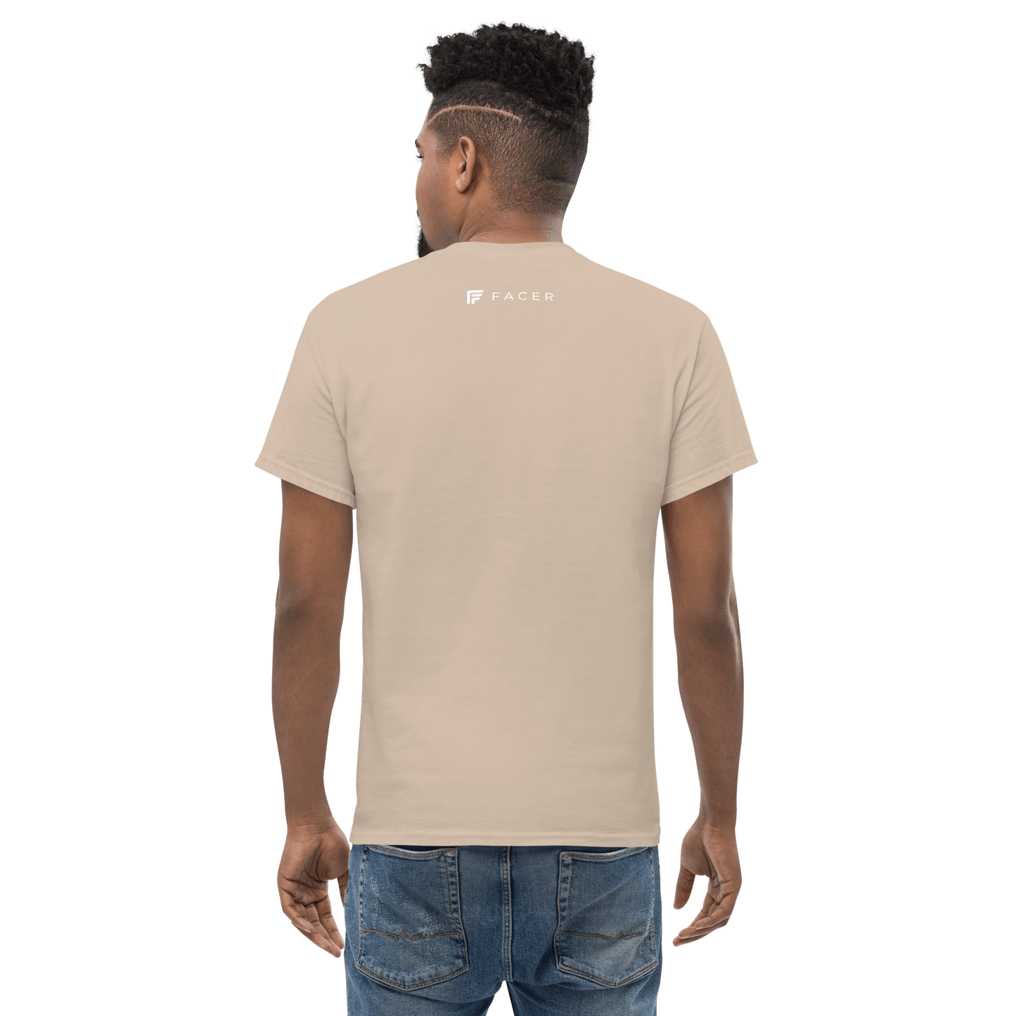 Facer classic T-shirt for men - White logo - Facer Store – Premium Watch Bands for Smartwatches
