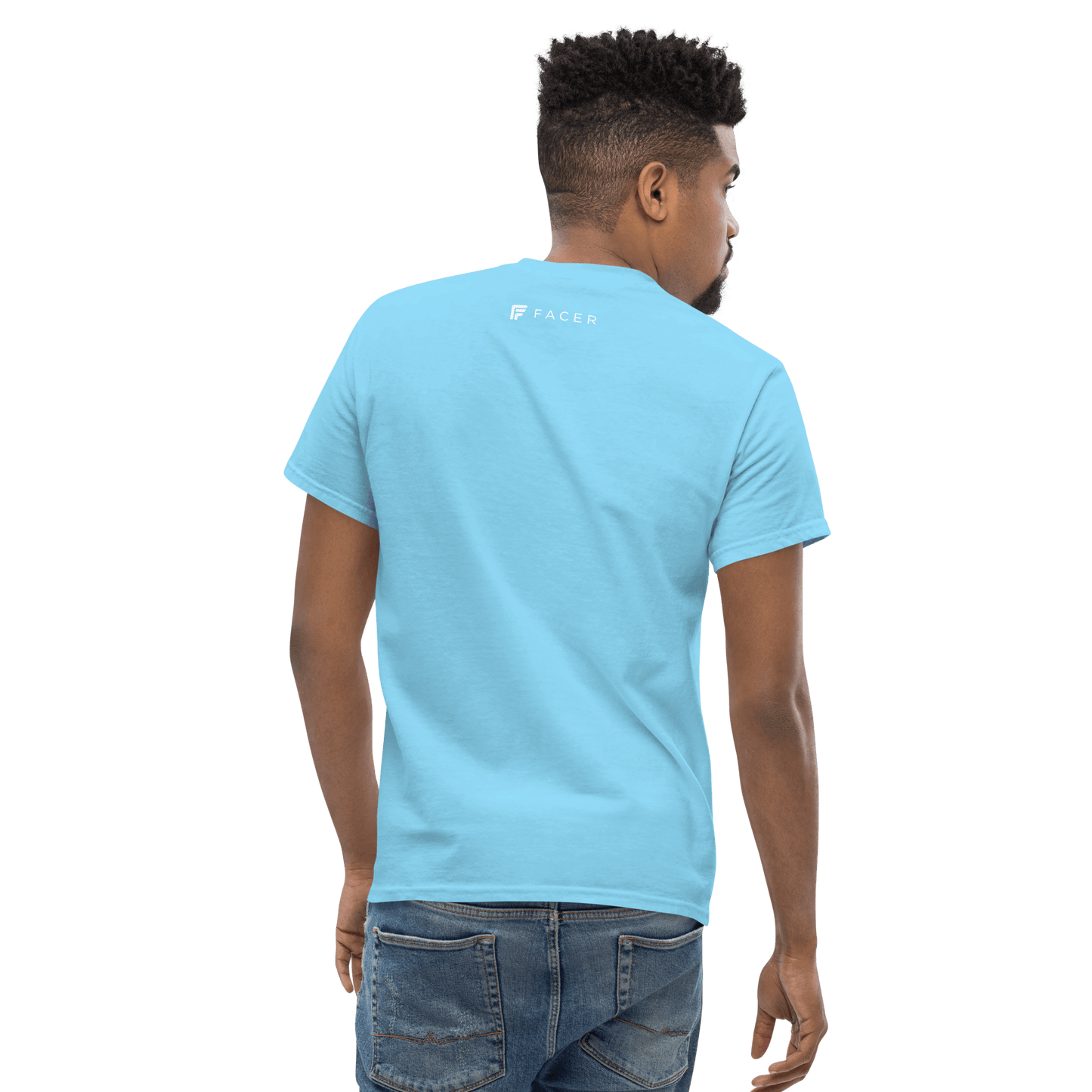 Facer classic T-shirt for men - White logo - Facer Store – Premium Watch Bands for Smartwatches
