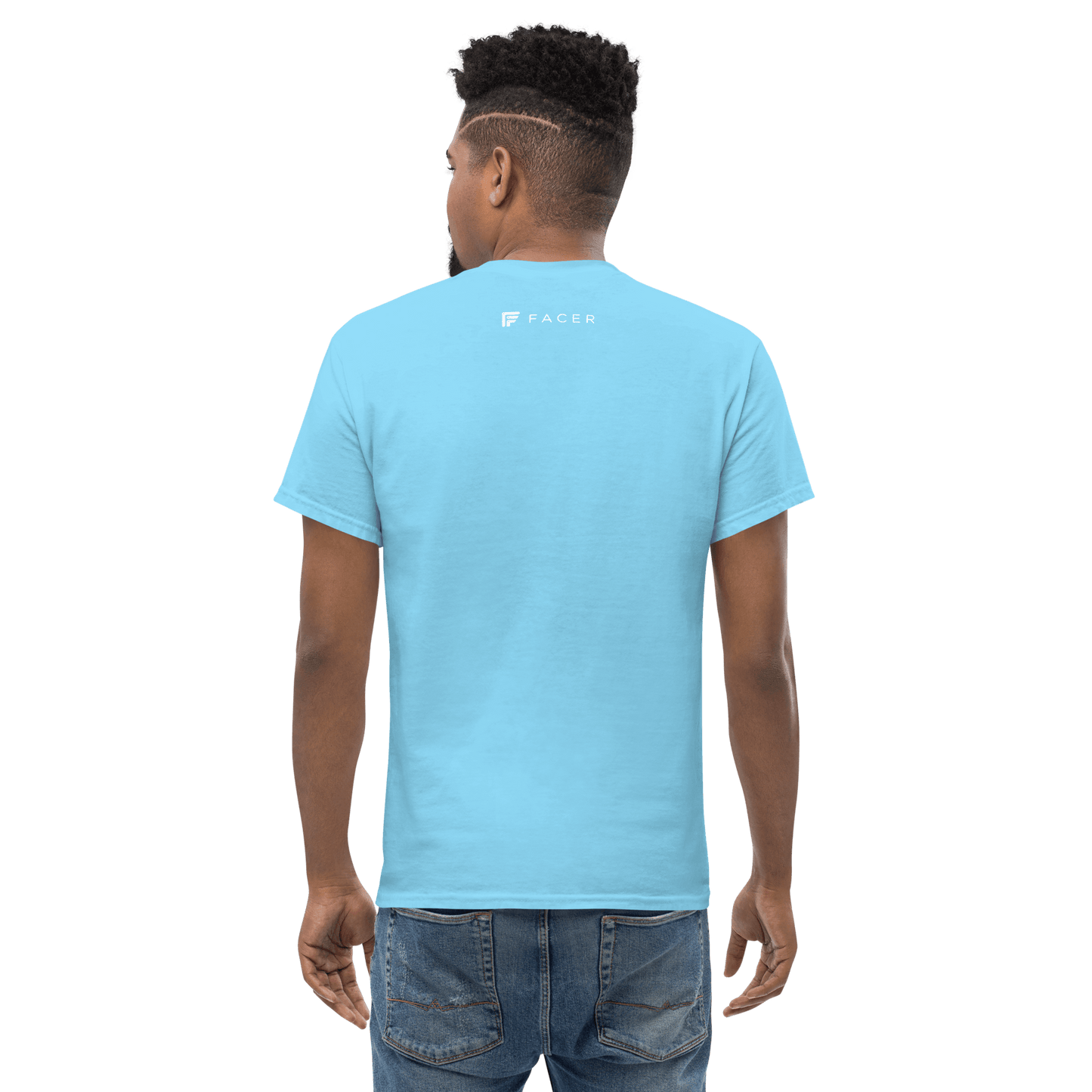 Facer classic T-shirt for men - White logo - Facer Store – Premium Watch Bands for Smartwatches