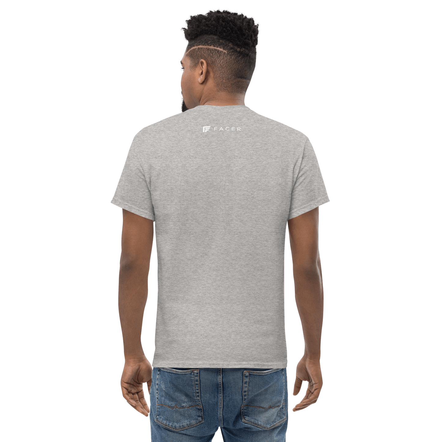 Facer classic T-shirt for men - White logo - Facer Store – Premium Watch Bands for Smartwatches