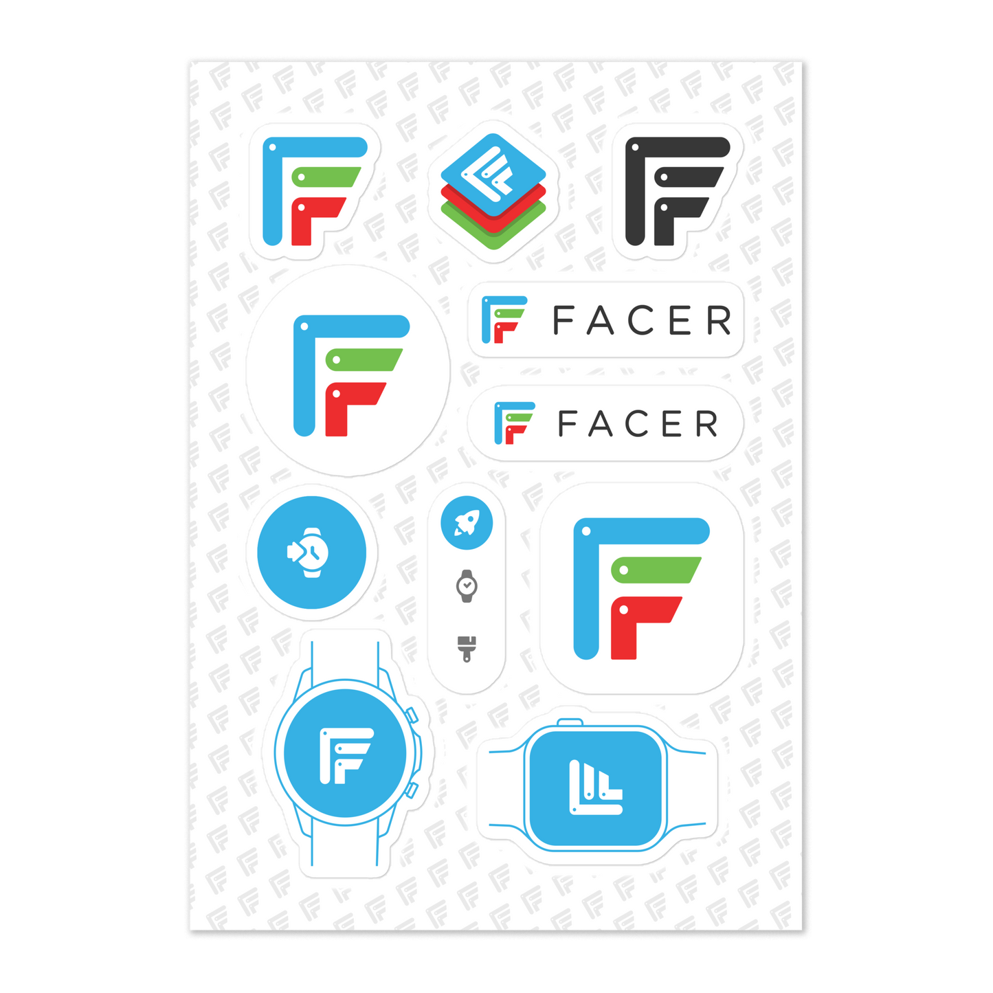 Facer sticker sheet