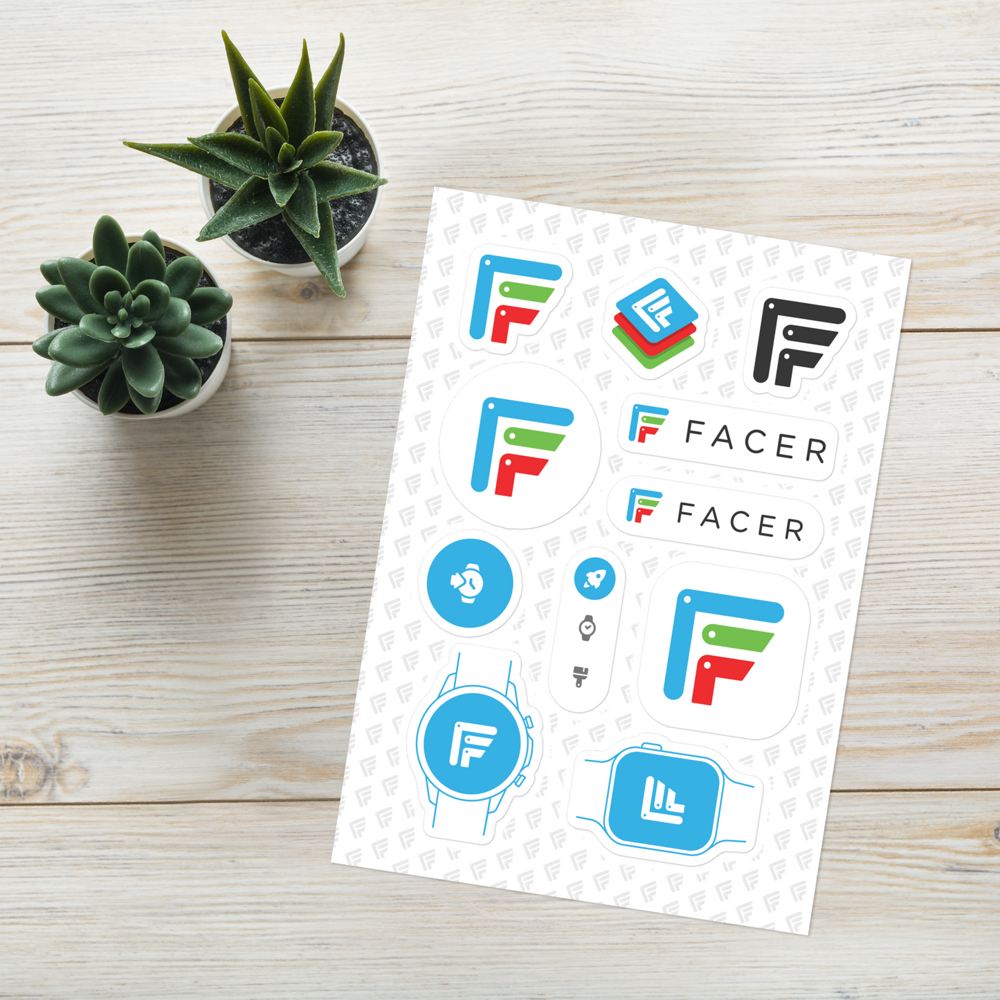 Facer sticker sheet