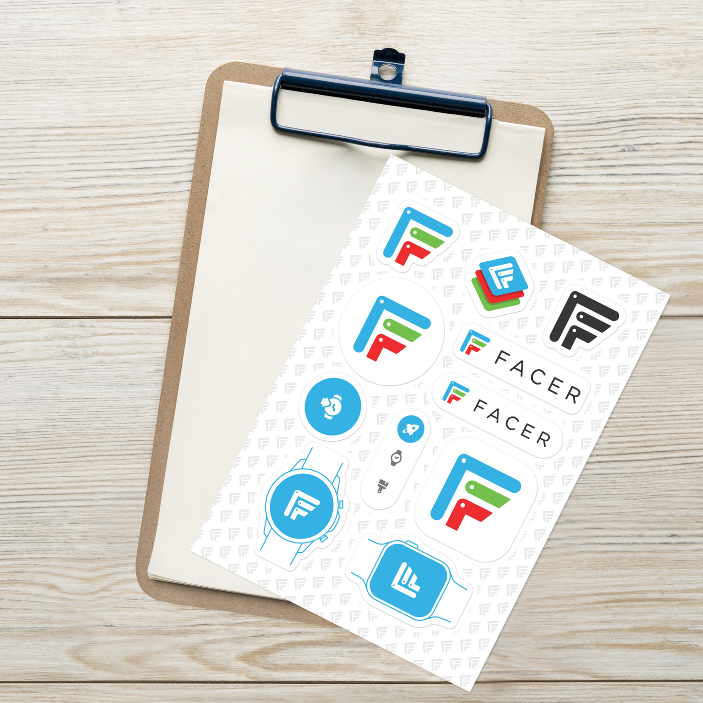 Facer sticker sheet