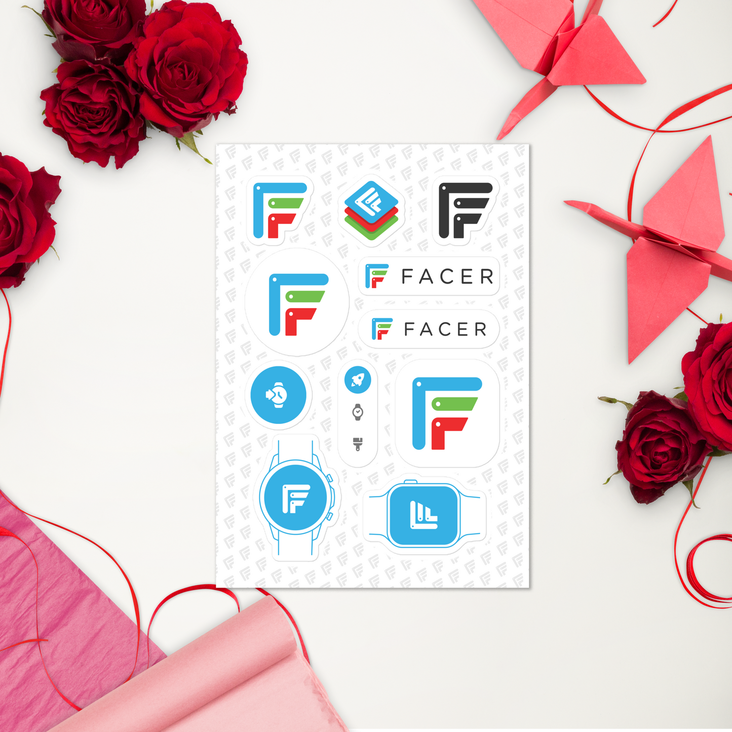 Facer sticker sheet