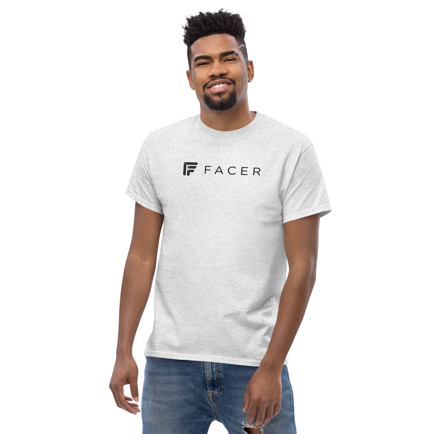 Facer classic T-shirt for men - Dark logo