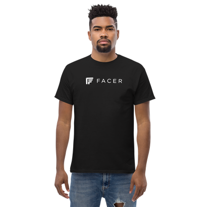 Facer classic T-shirt for men - White logo