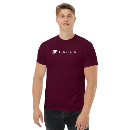 Facer classic T-shirt for men - White logo