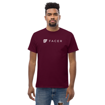 Facer classic T-shirt for men - White logo