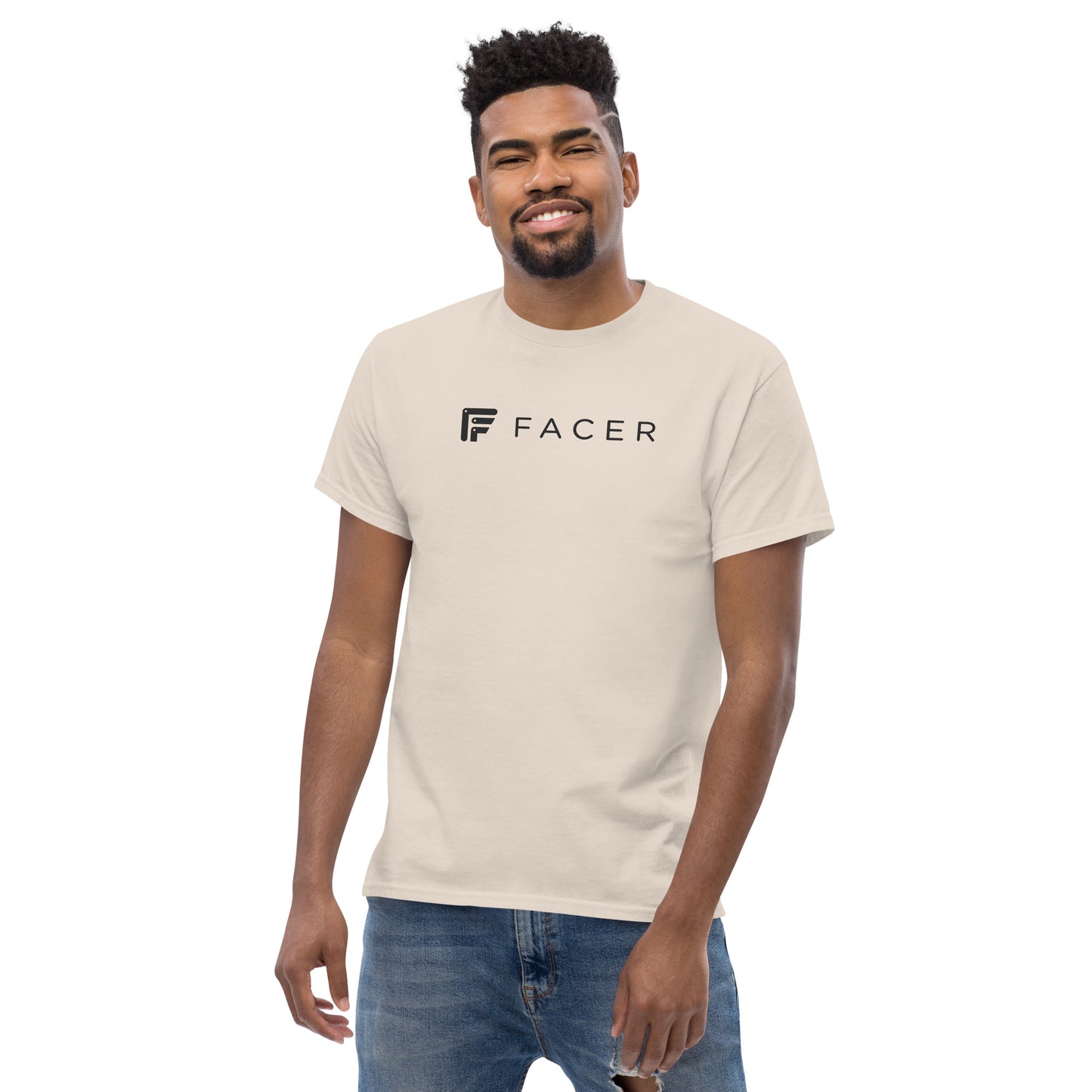 Facer classic T-shirt for men - Dark logo