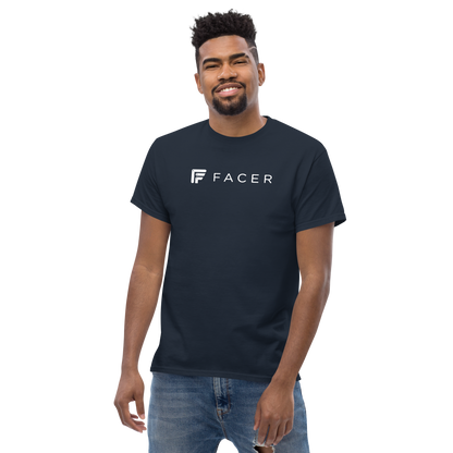 Facer classic T-shirt for men - White logo