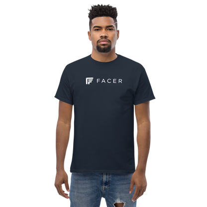 Facer classic T-shirt for men - White logo