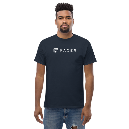 Facer classic T-shirt for men - White logo