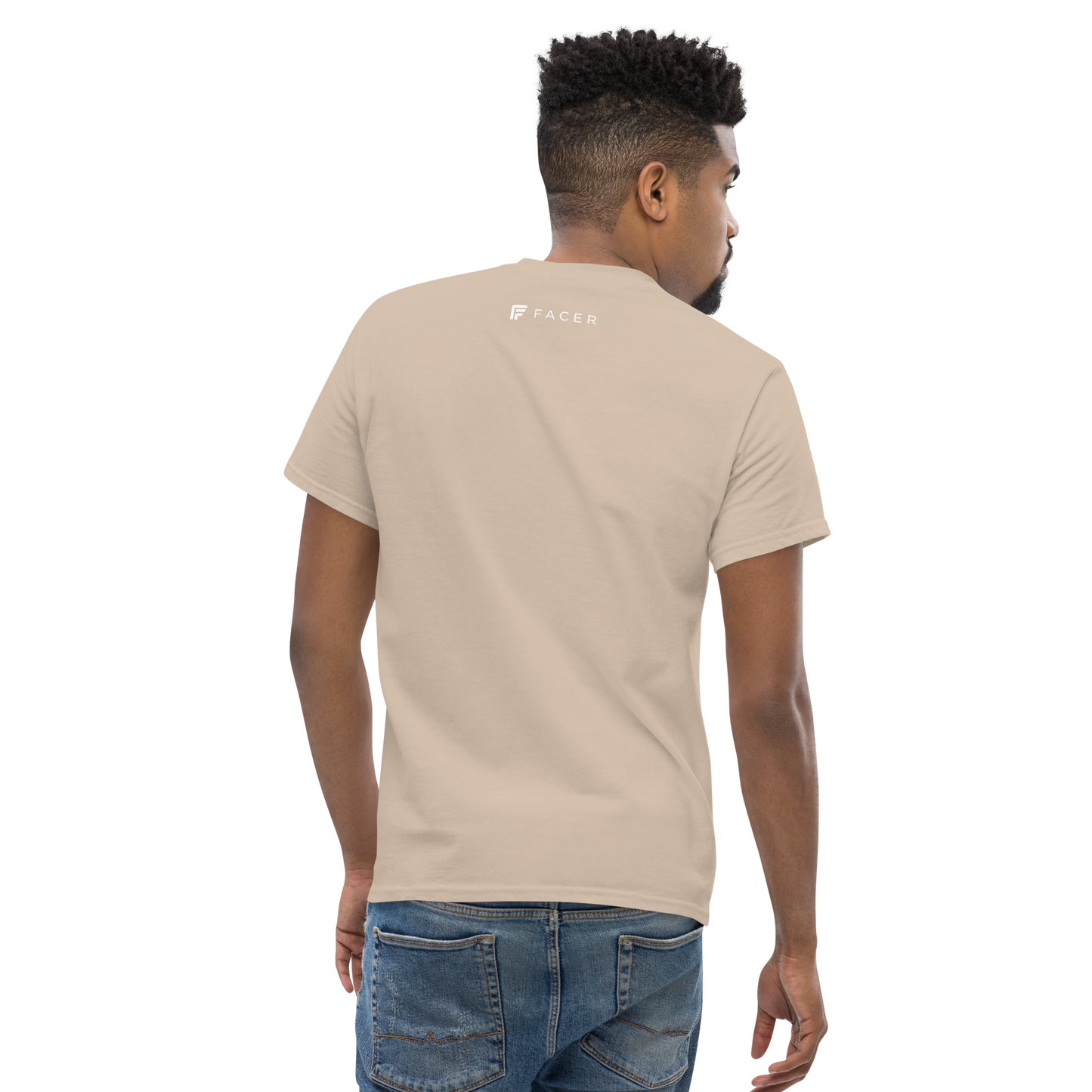 Facer classic T-shirt for men - White logo