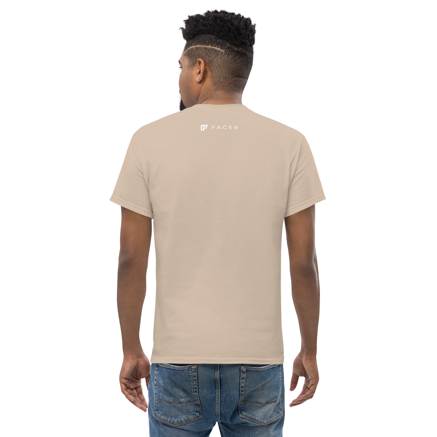 Facer classic T-shirt for men - White logo