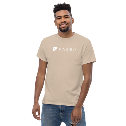 Facer classic T-shirt for men - White logo