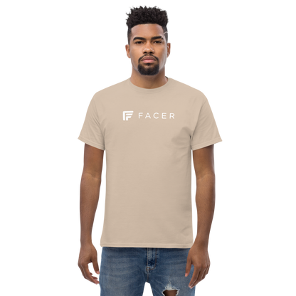 Facer classic T-shirt for men - White logo