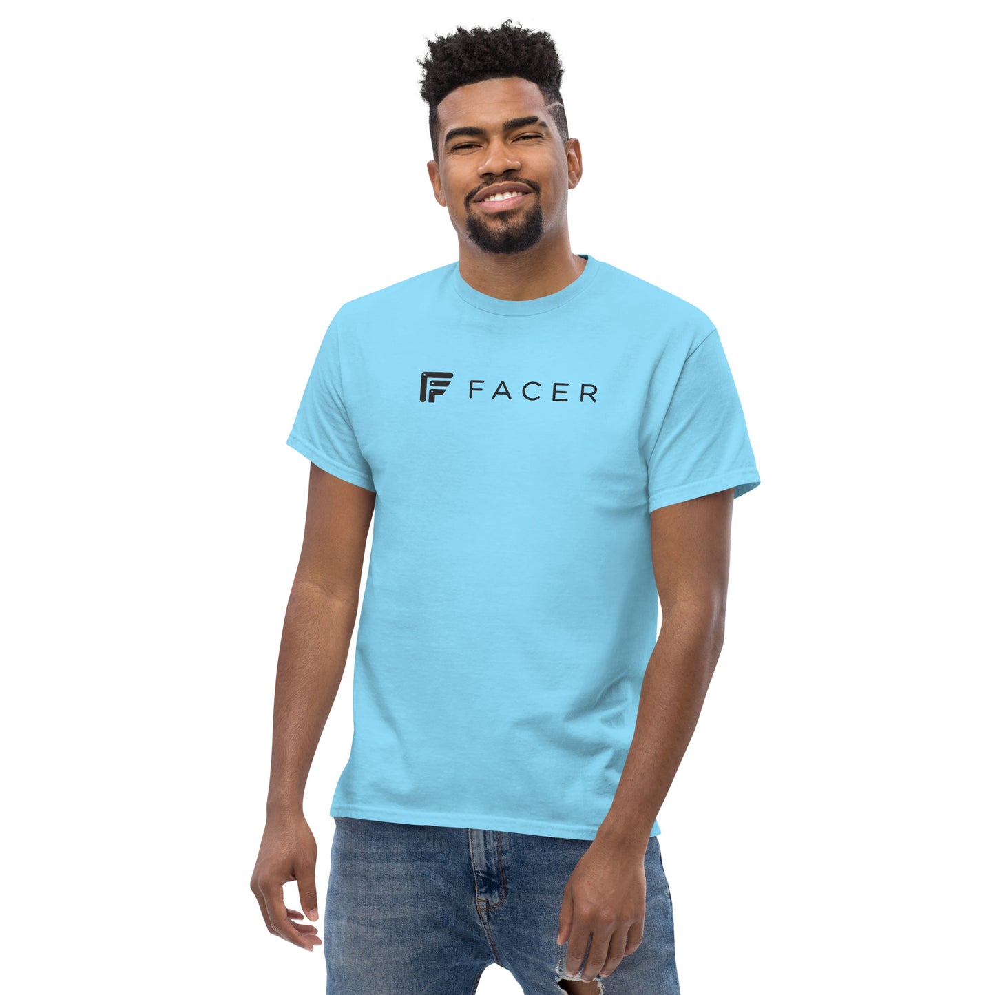 Facer classic T-shirt for men - Dark logo