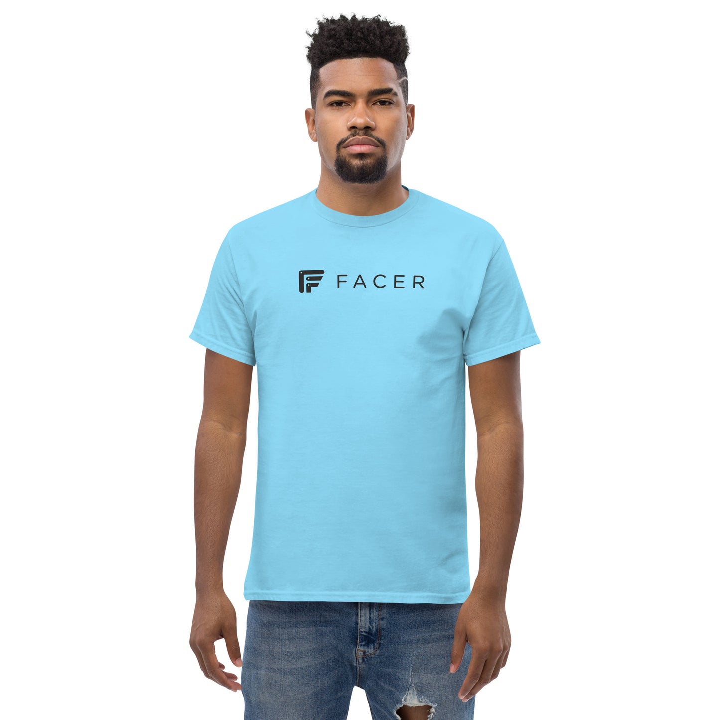 Facer classic T-shirt for men - Dark logo