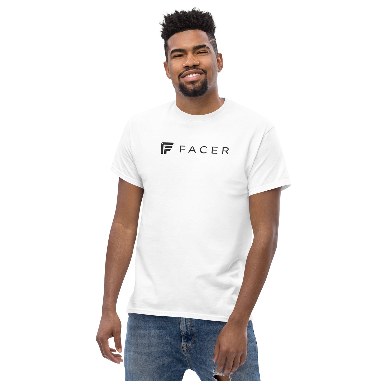 Facer classic T-shirt for men - Dark logo