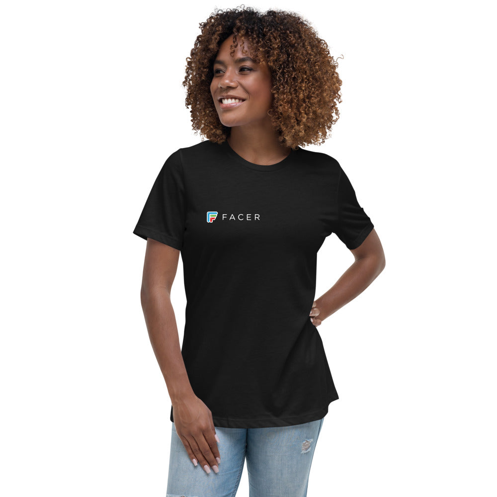 Facer Black Womens T-Shirt