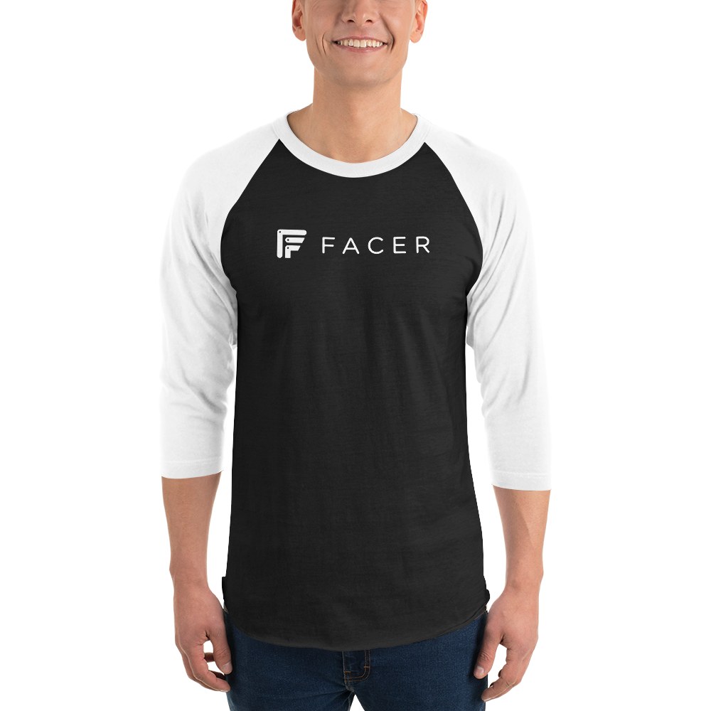 Facer 3/4 sleeve raglan shirt - White logo